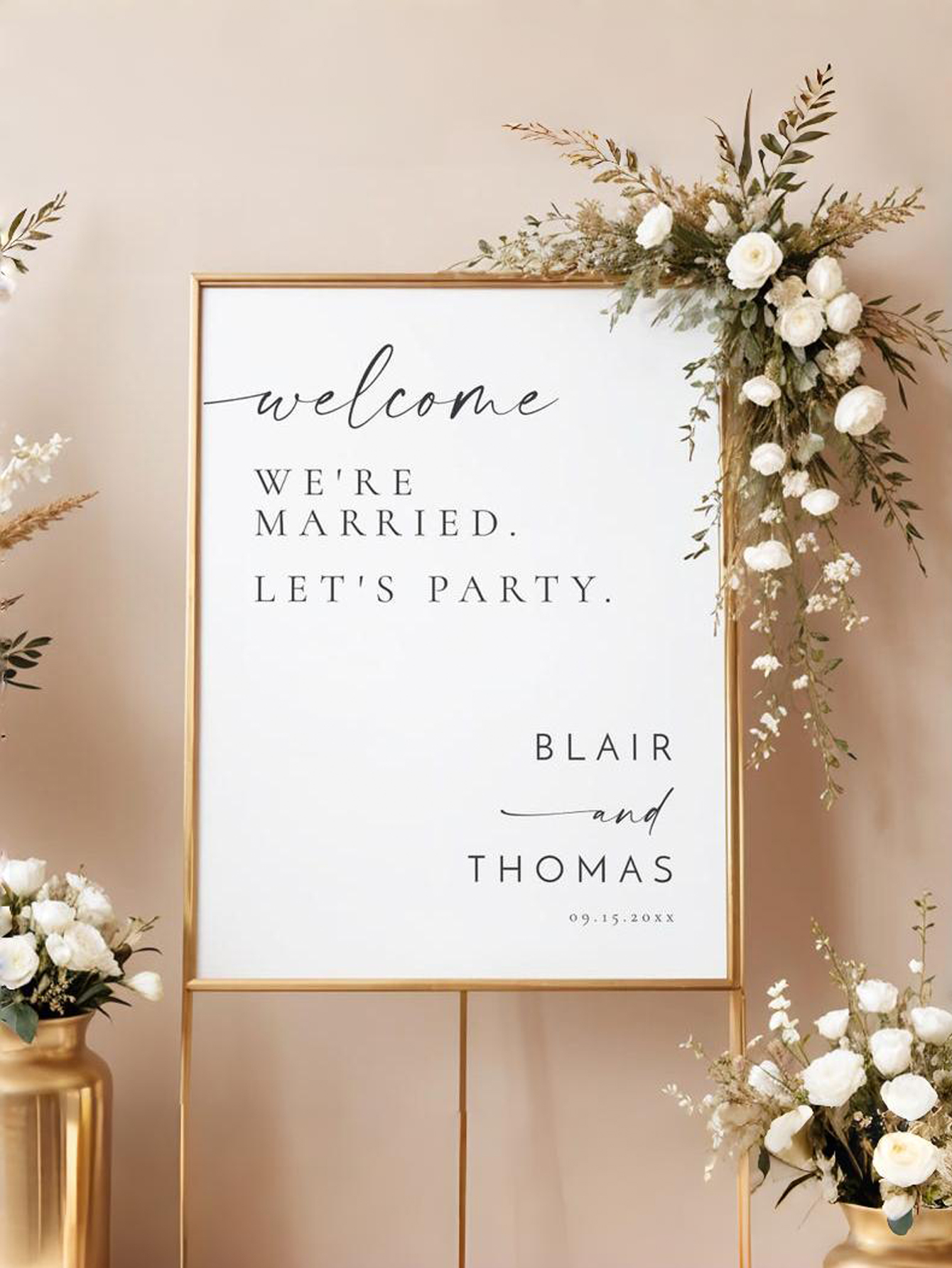 Wedding Welcome Sign Wedding Reception Greeting Board